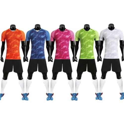 Summer Sports Suit Kids Adult Short Sleeve Tshirt+Shorts 2PCS Tracksuits Soccer Jerseys Set Men Boys Running Training Clothes
