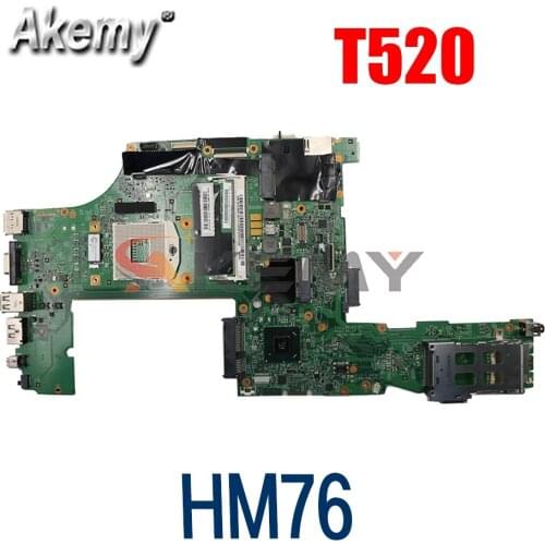 Laptop motherboard For LENOVO Thinkpad T520 Mainboard 04W2020 H0220-3 48.4KE34.011 HM67