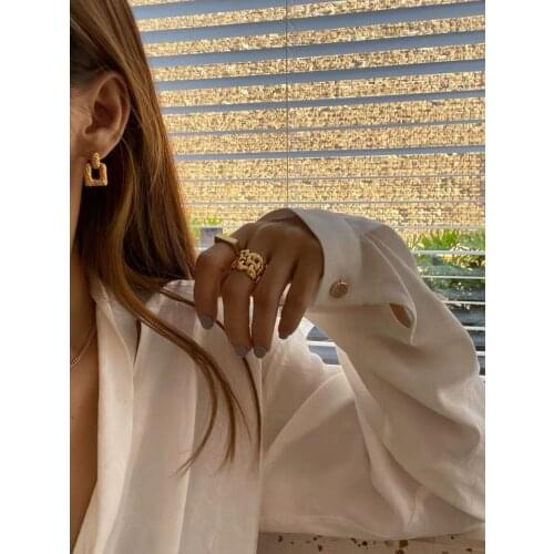 RISPADA EH33646 Metal rectangular Drop Earring