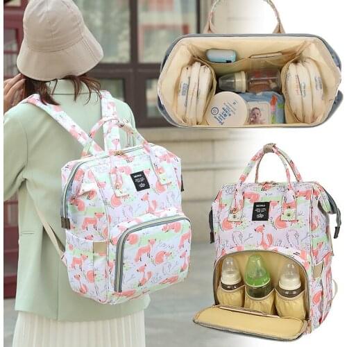 Cartoon Mummy Maternity Nappy Bag Large Capacity Nappy Bag Travel Backpack Nursing Bag for Baby Care Womens Fashion Bag New