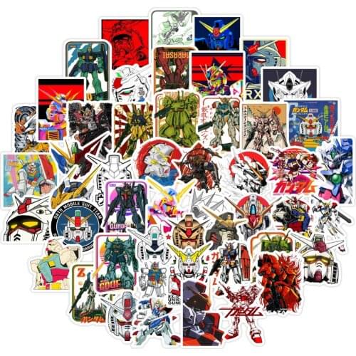 10/50Pcs Japan Classics GUNDAM Stickers Cartoon For Snowboard Laptop Luggage Car Scrawl DIY