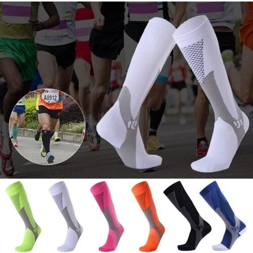 27 Styles High-Quality Compression Socks Men Women Candy Color Mild Pressure Anti-Fatigue Relief Pain Sports Nylon Socks Cheap