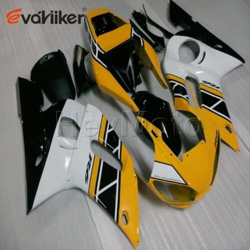 ABS Plastic fairing for YZFR6 1998 1999 2000 2001 2002 white yellow YZF R6 motorcycle bodywork kit