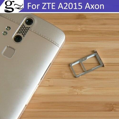 Original For ZTE A2015 Axon SIM Card Tray + Micro SD Card Tray Holder Slot Adapter Socket Replacement Repair Parts Gold