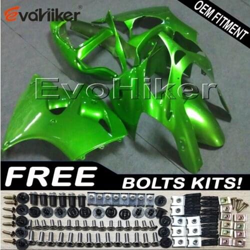 Motor panel for ZX6R 2000 2001 2002 ZX 6R 00 01 02 green ZZR600 2005 2006 2007 2008 ABS plastic panels kit Injection mold