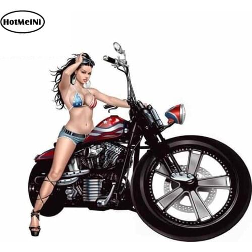 HotMeiNi Sexy Pin-up Girl Bra Nickers Hot Stuff Sticker Window Car Bumper Decal Funny JDM Car Stickers