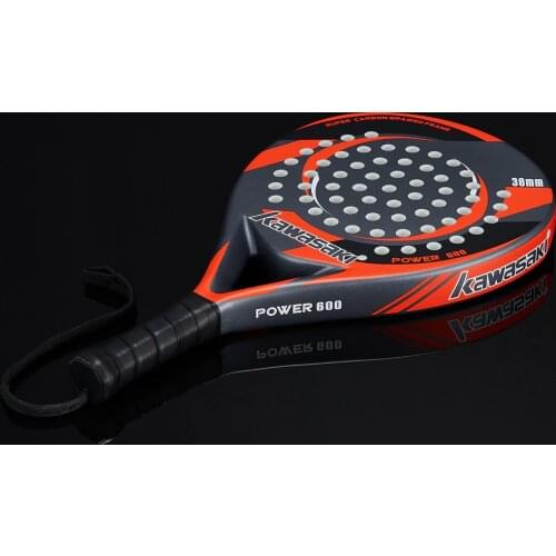 Kawasaki Brand Padel Tennis Carbon Fiber Soft EVA Face Tennis Paddle Racquet Racket with Padle Bag Cover With Free Gift
