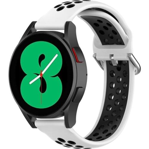 20/22mm Two-color Silicone Strap For Samsung Galaxy watch4 40 44mm Smart Wristband For Watch 4 Classic 42 46mm watchband New