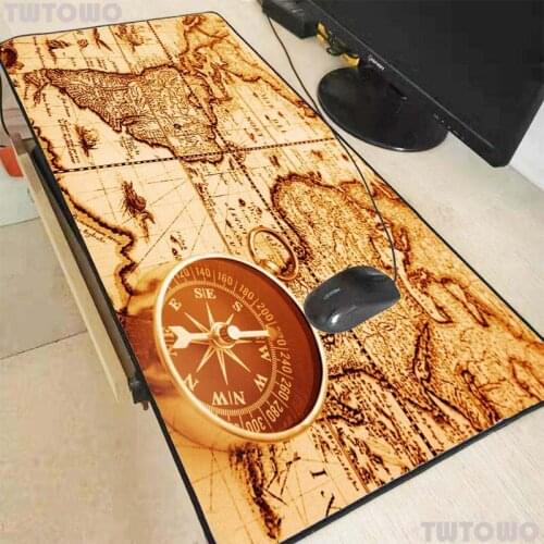 World Map Rubber Large Lock Edge Mouse Pad Desk Mats Big Mousepads Gaming for Office