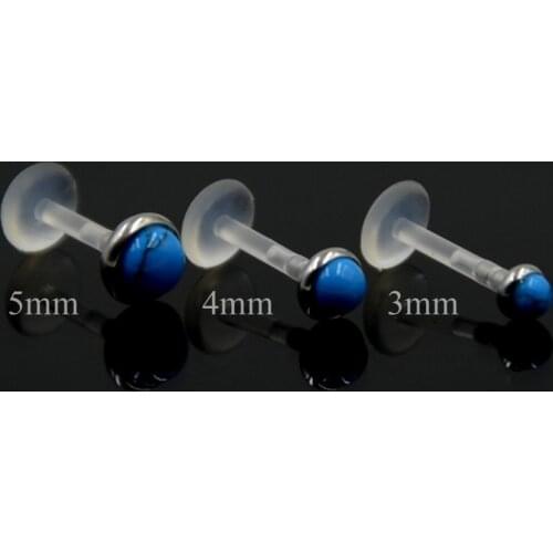 Showlove-3Pcs Monroe Labret Lip Piercing & Stone Push-in Studs Piercing Body Jewelry