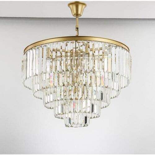 Modern minimalist crystal chandeliers American style living room bedroom dining room chandelier creative personality lighting