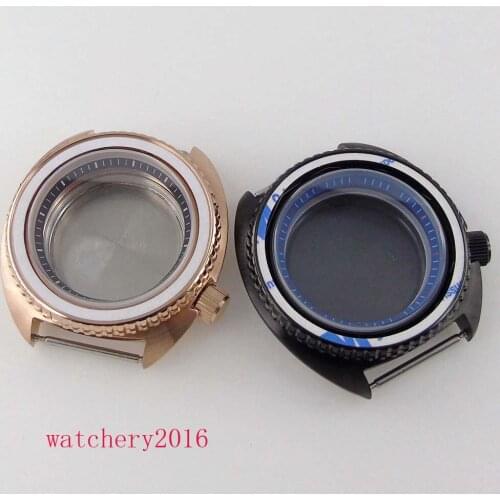 45mm Bliger rose golden steel case sapphire glass fit Japan NH35 NH36 movement