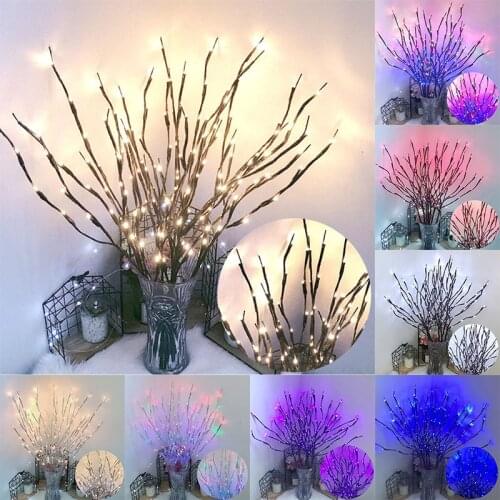 Lighted Branch Popular 1PC Willow Twig 20 LED Tree Branch Simulation Willow Branch Lamp Lights Light String Without Battery