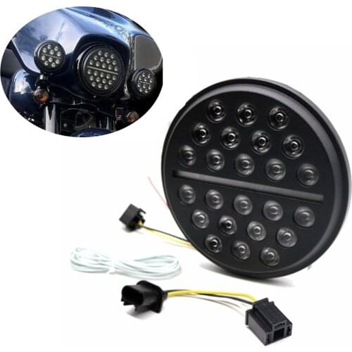 Universal 7 Inch Round LED Headlight for Motorcycles Headlamp Slim White DRL Line 52W New