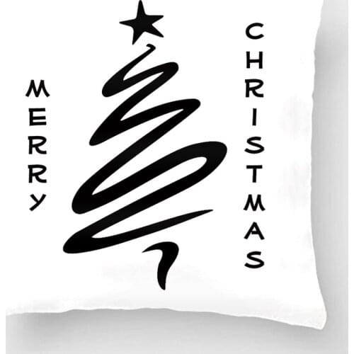 Fun Modern Merry Christmas Tree Star Custom Words Throw Pillow Case Decorative Cushion Cover Pillowcase Customize Gift By Lvsure