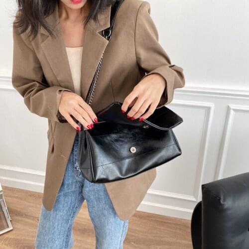 High Capacity Chain Shoulder Crossbody Bag Womens Winter Hand Bag Handbags Soft Pu Leather Women Pack Girls Big Totes Handbag