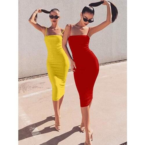 Explosive maternity dress nightclub bandage dress European and American sexy womens color strap dress pregnant womens wear