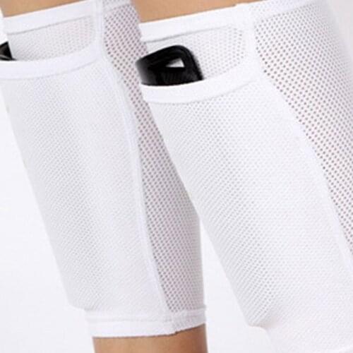 Shin Guard Sleeves for Soccer Sports Leggings Plate Leg Pads Sleeves Safety Fabric Football Shin Protective Supporting for Youth