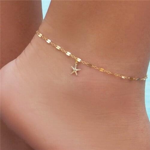 Star Female Anklets Barefoot Sandals Foot Jewelry Leg New Anklets On Foot Ankle Bracelets For Women Leg Chain Gift