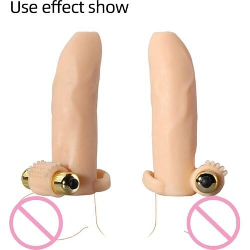 1pair Penis Sleeve Reusable Condoms Penis Enlargement Extender Delay Spray Clitoris Massager Ring Vibrator Sex Toys For Men