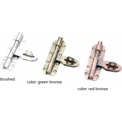1pc 4inch Stainless Steel Door Latch Sliding Lock Bolt Latch Hasp Gate Safety Lock