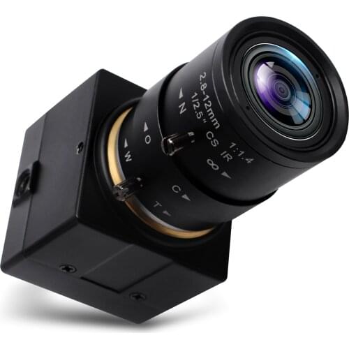 1080P 2.8-12mm Manual Zoom Varifocal CS Lens H.264 30fps USB Webcam HD PC Low Light Video Camera USB for PC Computer Laptop