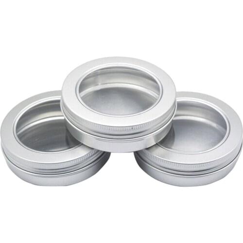 12/24/48pcs 100ml Round Screw Mouth Empty Aluminium Bottles Box Cosmetic Pot Jar Tin Container Storage Accessory