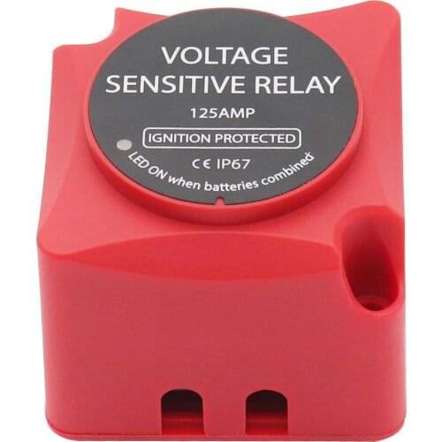 12V 125AMP Voltage Sensitive Relay VSR Double Battery Automatic Charging Relay Dual Smart Battery Isolator Fully Automatic