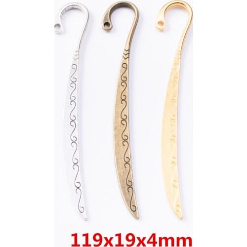 5 pieces of retro metal zinc alloy Bookmark pendant for DIY handmade jewelry necklace making 7359