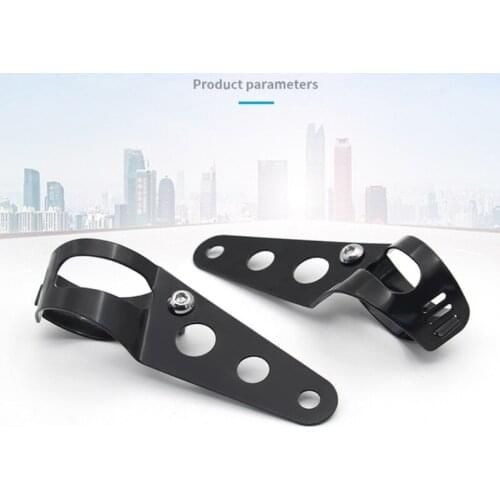 50LC 1 Pair Motorcycle Headlight Mount Brackets Adjustable Angle Clamps Light Parts Replacement for 35mm-43mm Fork Tubes