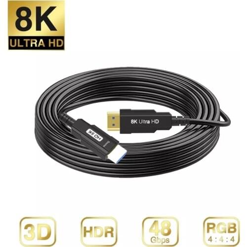 8K HDMI 2.1-Compatible Cable 4K@120Hz 48Gbps Fiber Optic Cable Ultra High Speed HDCP2.2 CEC EDID eARC for HDTV Box Projector PS4