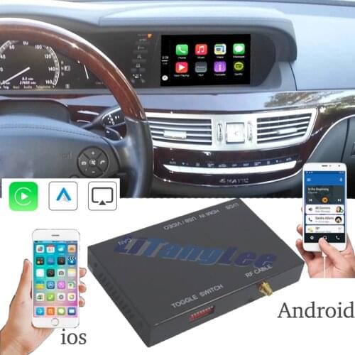 Car Camera Carplay Decoder Adapter For Mercedes Benz S MB W221 NTG Comand APS Mirror Link Display Android Auto Play 360 BirdView