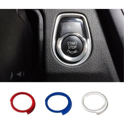Car Interior Accessories Start Stop Engine Button Ring Stickers For BMW 1 2 3 X1 X3 X5 X6 series F20 F21 F30 F48 F25 F15 F16