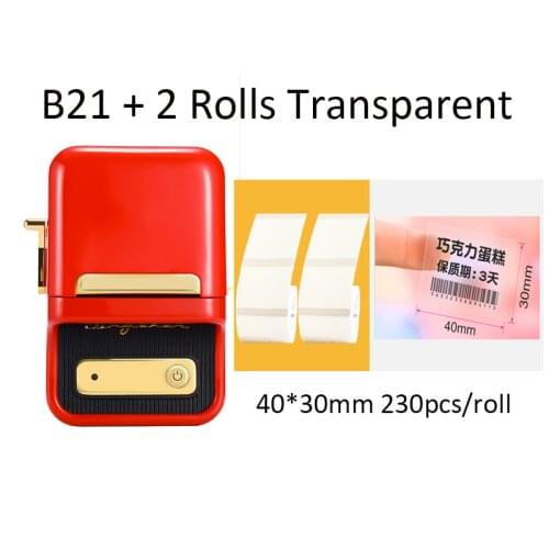 Niimbot B21 Wireless Bluetooth Thermal Label Printer Portable Handheld Printer Barcode Label Price Tag Sticker Maker Machine