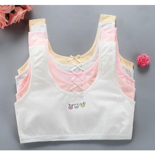 Teen Girl Sports Bra Kids Top Underwear Breathable Young Puberty Training Bra Rackback For 7 8 9 10 11 12 13 14 15 16 years old