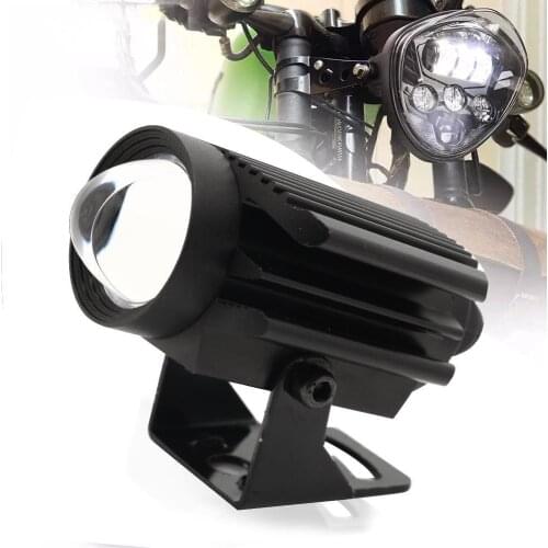 Far And Near Light Tricolor Lens Motorcycle LED Spotlight Mini Work Light Electric Car Truck Super Bright LED Headlight Lamp
