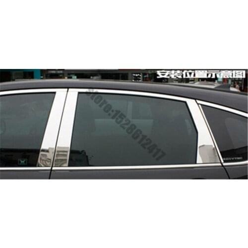 For Zotye t600 t600 Coupe 2014~2019 Stainless Steel Car window center pillar trim Car Styling