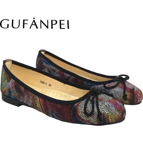 Женские балетки на каблуке GUFANPEI China At AliExpress