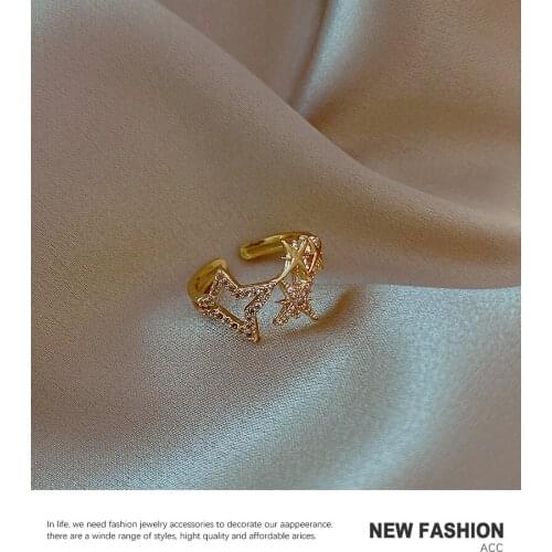 INS Fashion Star Index Finger Ring Special-Interest Design Exquisite Female Rings
