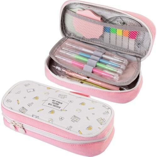 Pencil Case Pencil Bag Pen Pouch Box Marker Holder Office School Supplies Stationery Organizers for Girls Kids