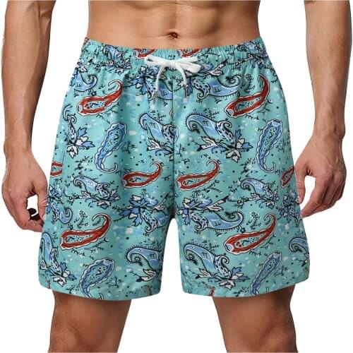 76# Mens Summer Beach Shorts Swimming Sports Pants Fashion 3d Printed Surf Shorts Large Size High Quality Gym Brand Shorts