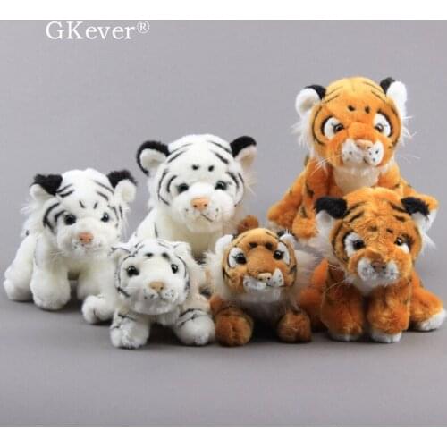 Tiger Stuffed Aninmals 2 Colors Tiger White & Brown Soft Plush Toy Baby Toys Children Gift 18 cm 25 cm