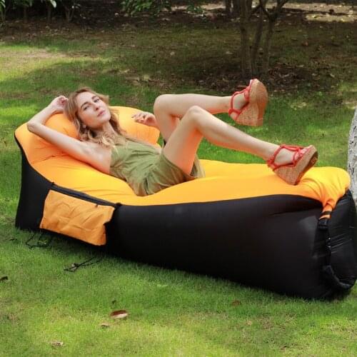 Pillow Type Inflatable Sofa for Indoor Outdoor Camping Swiming Park Rest Portable Air Mattress Lazy Outdoor Inflatable Bed