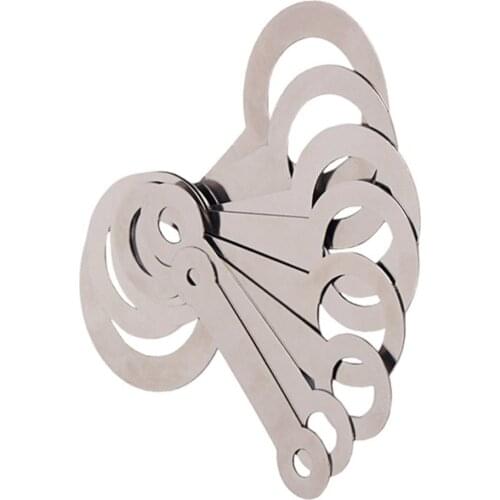 8PCS/Set Saxophone Pad Leveling Rings Sax Leveling Tool Pads Repair Tool for Saxophone Flute Clarinet (Silver)