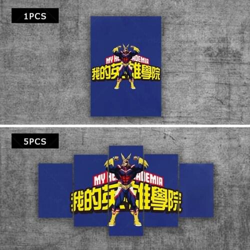 Wall Art Print Canvas My Hero Academia Painting Home Decor All Might Poster Modular Anime Pictures Modern Living Room No Frame
