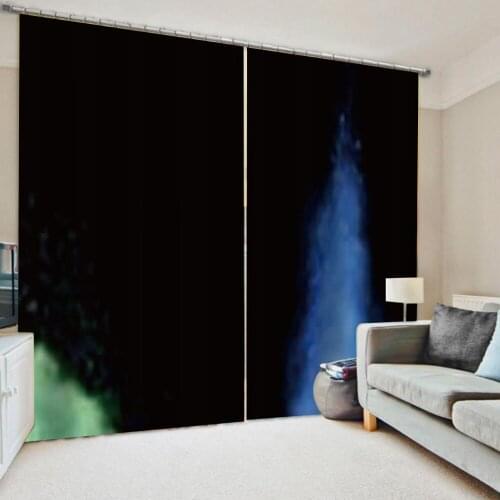 New black curtains 3D Window Curtains For Living Room Bedroom Customized size light curtain