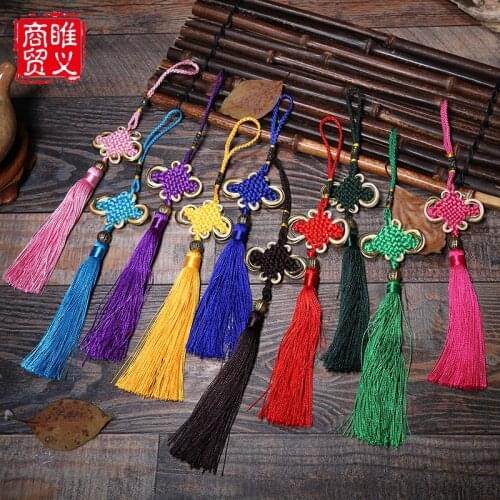 Wholesale -50P TOP COOL gift Pocket efficacious GOOD LUCK Mascot Money Drawing FENG SHUI lucky color Chinese knot Pendant