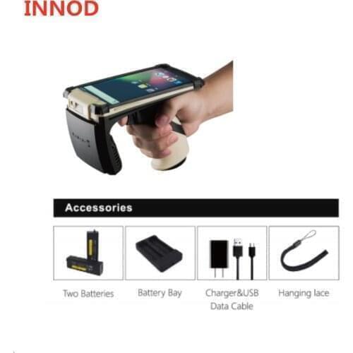 Excellent quality impinj r2000 chip Android 6.0 uhf rfid handheld reader with wifi bluetooth 1D barcode for warehouse management