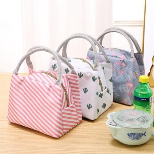 Portable Insulation Cold Bales Thermal Oxford Lunch Bag Waterproof Convenient Leisure Bag Cute Flamingo Cuctas Tote