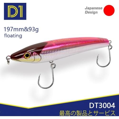 D1 pencil Floating top water lure 197mm 93g nobey fishing tackle 2020 Popper stickbait Wobblers for trolling sea bass DT3004